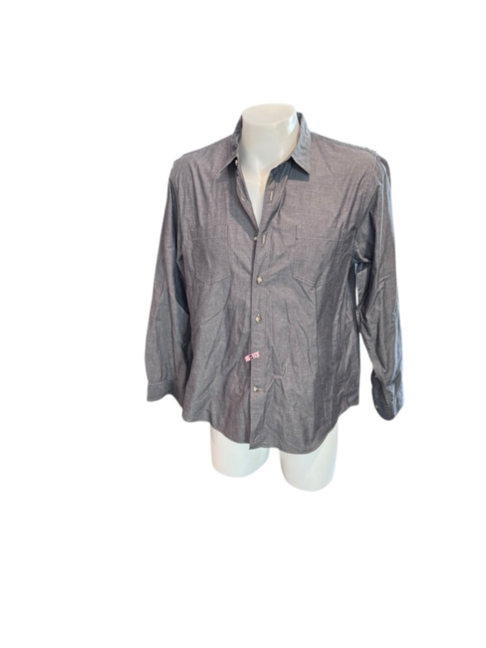 Men's GOODTHREADS Gray Casual Button Down Shirt xl